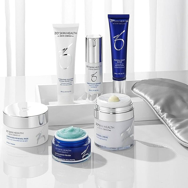 Skincare products from ZO Skin Health collection.